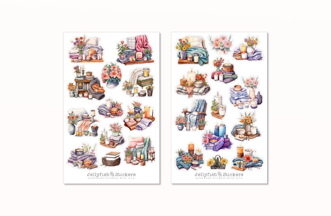 Cozy Home Sticker Set - Stickers, Journal Stickers, Planner Stickers ...