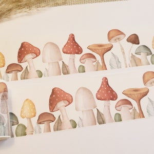Design Washi Tape Pilze - Wald, Natur, Bunt, Herbst, Scrapbooking, basteln, Klebeband, Material