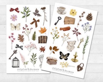 Wildflower Sticker Set - Floral Stickers, Planner Stickers, Sticker Plants, Sticker Flowers, Colorful Flowers, Stickers, Garden, Nature, Forest