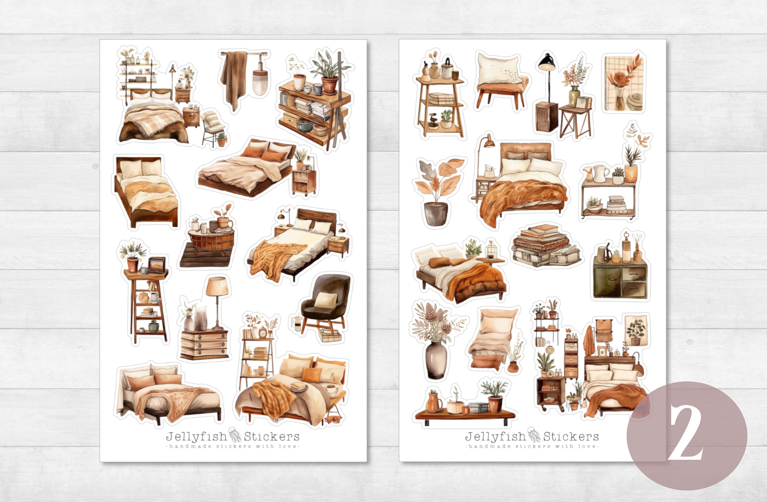 Cozy Home Sticker Set - Home Stickers, Journal Stickers, Furniture ...
