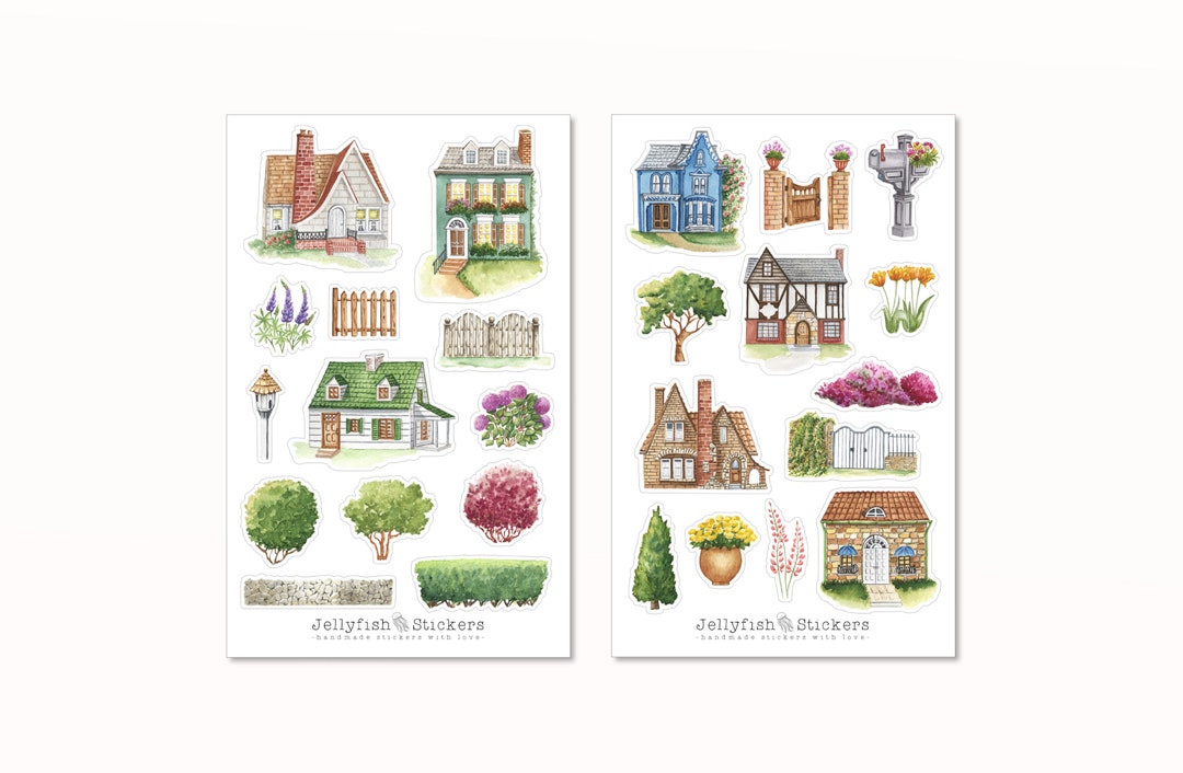 Home and Garden Sticker Set - Floral Stickers, Journal Stickers ...