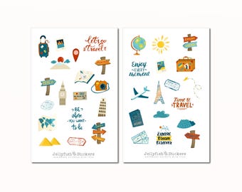 Buy Travel Sticker Set - Stickers, Journal Stickers, Vacation Stickers,  Summer Stickers, Travel Diary, Stamps, Trip, Weekend, Sightseeing Online in  India - Etsy