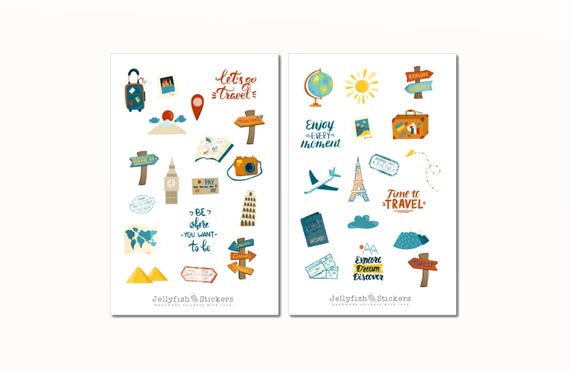Logbuch-Verlag Set 120 Adesivi Estivi Per Bambini – Vacanze, Spiaggia, Viaggi (Diametro 4 Cm)