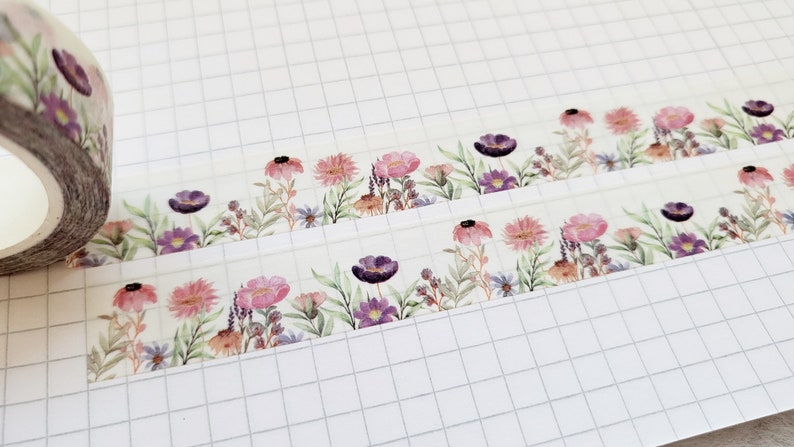 Washi Tape Blumenwiese Blumen, Natur, Pflanzen, Wildblumen, Garten, Frühling, bunt Bild 2