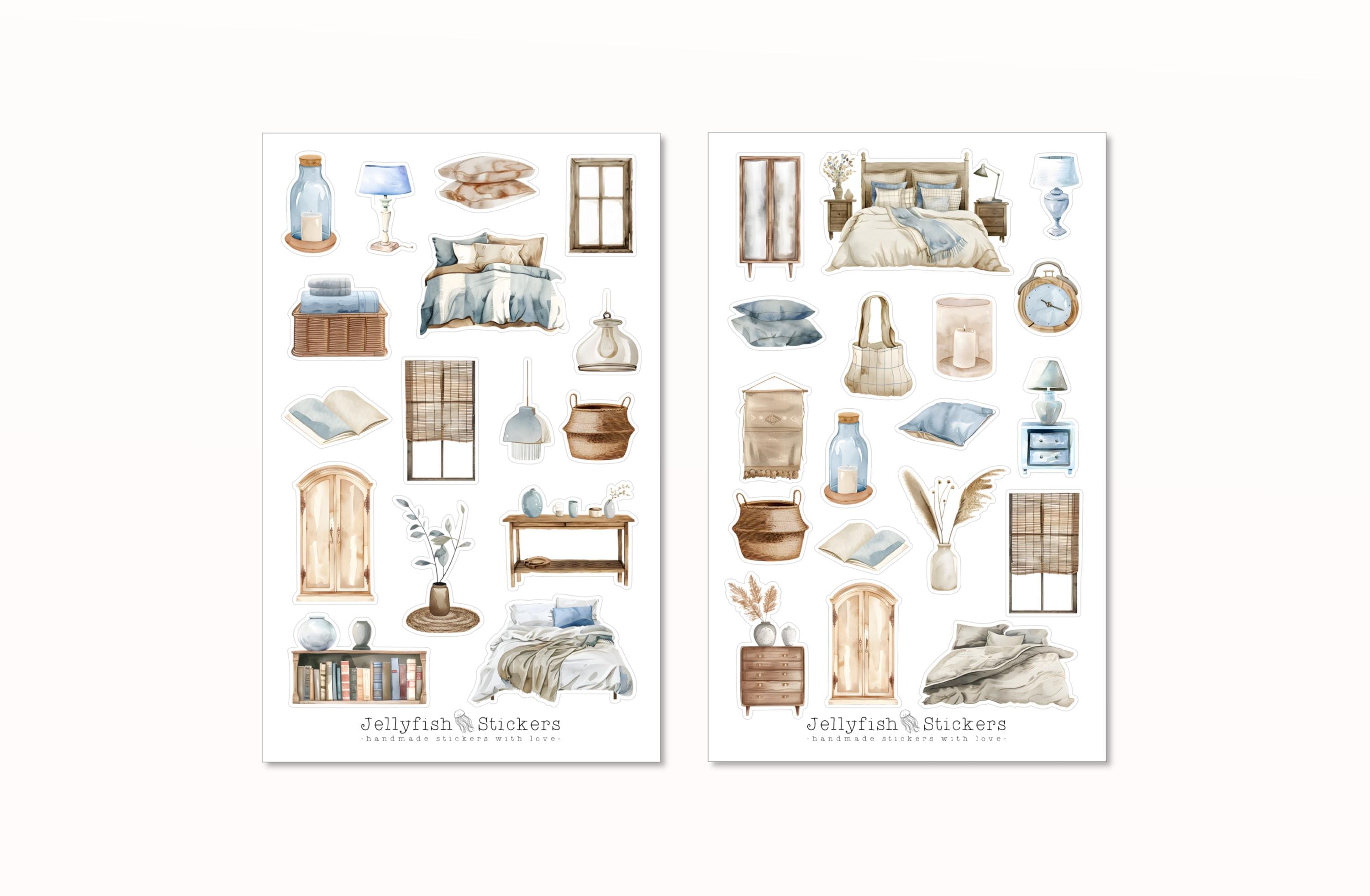 Sofa Sticker Furniture Sticker Set - Stickers, Journal Stickers, Planner Stickers ...