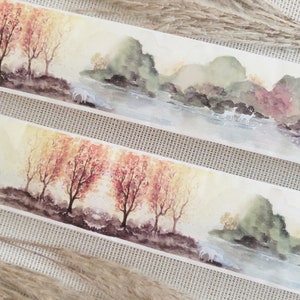 Design Washi Tape Natur - Pflanzen, See, Wasser, Bäume, Berge, Blumen, Scrapbooking, basteln, Klebeband, Material