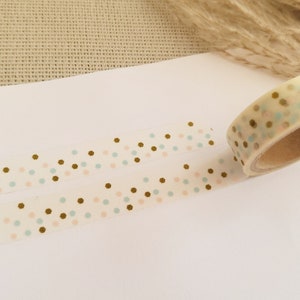 Washi Tape Dots - pastel, roze, blauw, patroon, scrapbooking, knutselen, tape, materiaal