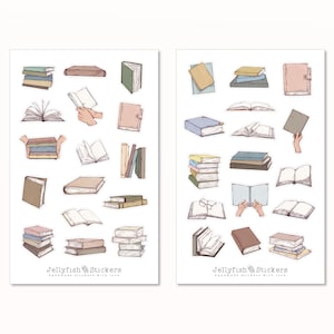Juego de pegatinas para libros: aprende a leer, pegatinas para el estudio escolar, diario, planificador, biblioteca Bookworm.