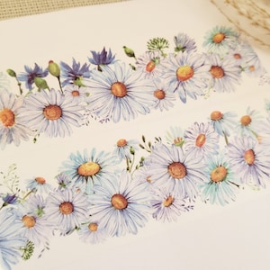 Design Washi Tape Daisy - kwiaty, przyroda, ogród, rośliny, scrapbooking, rękodzieło, taśma klejąca, materiał