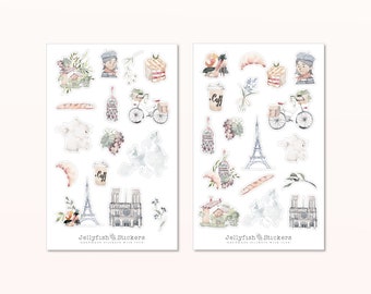 France Sticker Set - Stickers, Journal Stickers, Holiday Stickers, Travel Diary, Travel, Excursion, Sights, City Trip, Europe