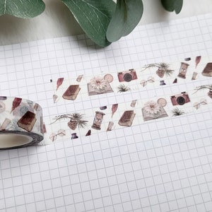Washi Tape Books - libro, lettura, oggetti, elementi, natura, floreale, fiori, macchina fotografica