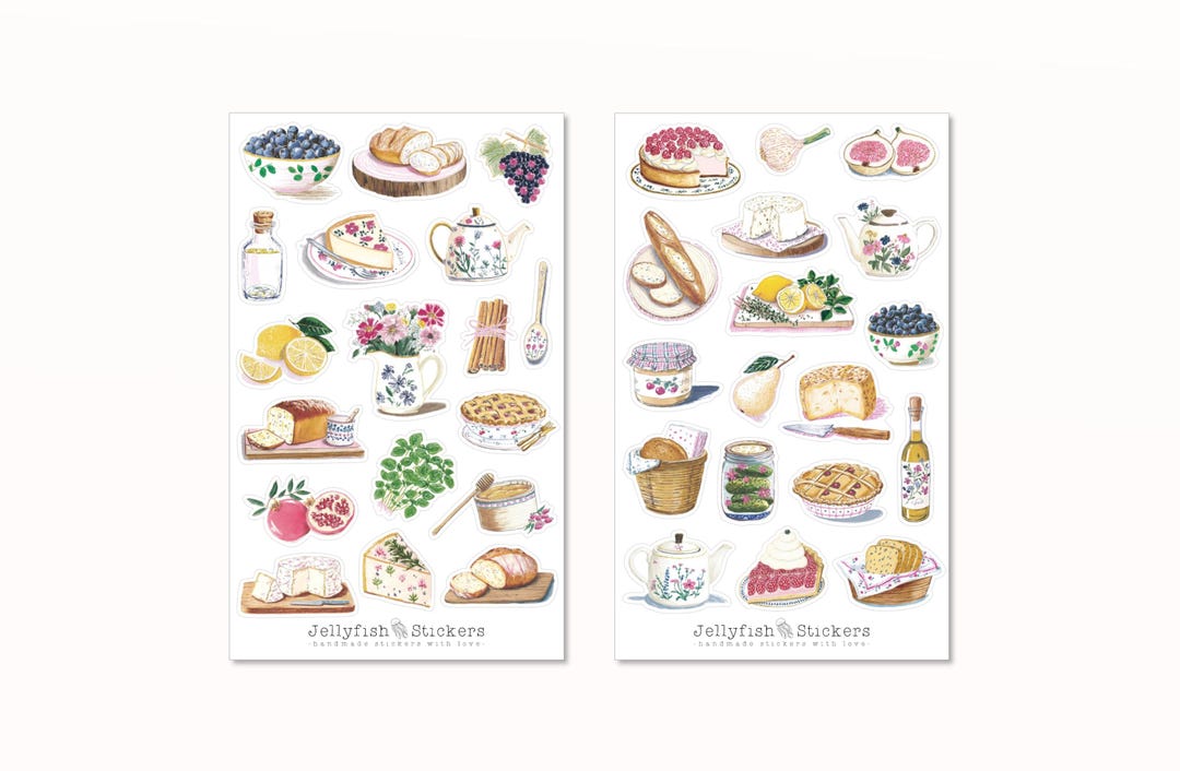 Menu Pinterest Sticker Kitchen Sticker Set - Food and Drink Stickers, Journal Stickers ...