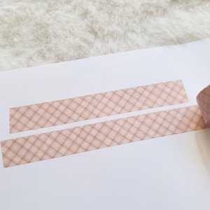 Washi Tape roze geblokt - patroon, schattig, plakband, rijstpapier