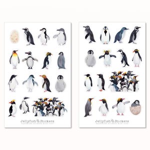 Conjunto de pegatinas de pingüinos - Pegatinas de diario, pegatinas del planificador, calcomanías, pegatinas de invierno, nieve, animales de invierno, animales, Antártida