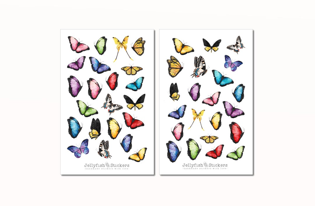 Butterfly Sticker Set - Journal Stickers, Planner Stickers, Insects ...