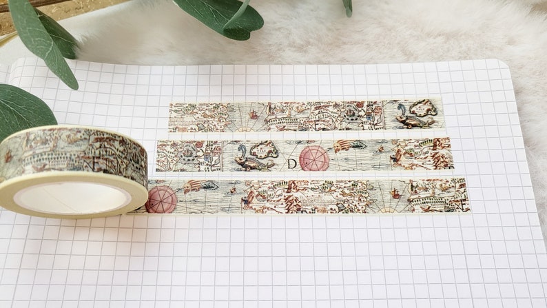 Washi Tape Weltkarte Landkarte, Vintage, Meer, Länder, Reisen, Urlaub, Land, Schiffe, Welt Bild 6