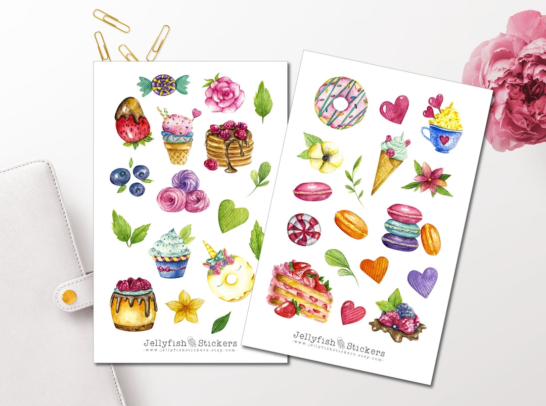 Süßigkeiten Sticker Set Aufkleber Journal Sticker Planersticker Sticker ...