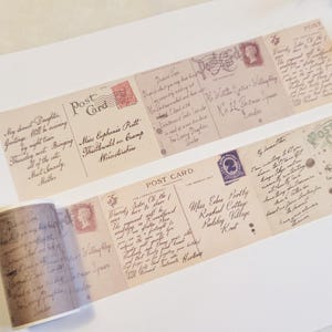Design Washi Tape Vintage - cartão postal, carta, carimbo, antigo, antiguidade, scrapbooking, artesanato, fita adesiva, material