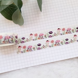 Washi Tape Blumenwiese Blumen, Natur, Pflanzen, Wildblumen, Garten, Frühling, bunt Bild 5