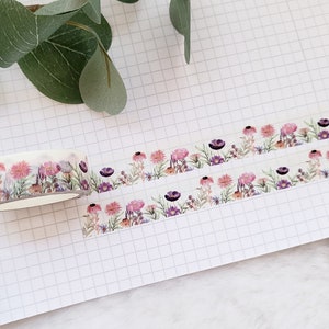 Washi Tape Blumenwiese Blumen, Natur, Pflanzen, Wildblumen, Garten, Frühling, bunt Bild 1