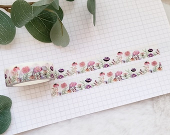 Washi Tape Blumenwiese - Blumen, Natur, Pflanzen, Wildblumen, Garten, Frühling, bunt