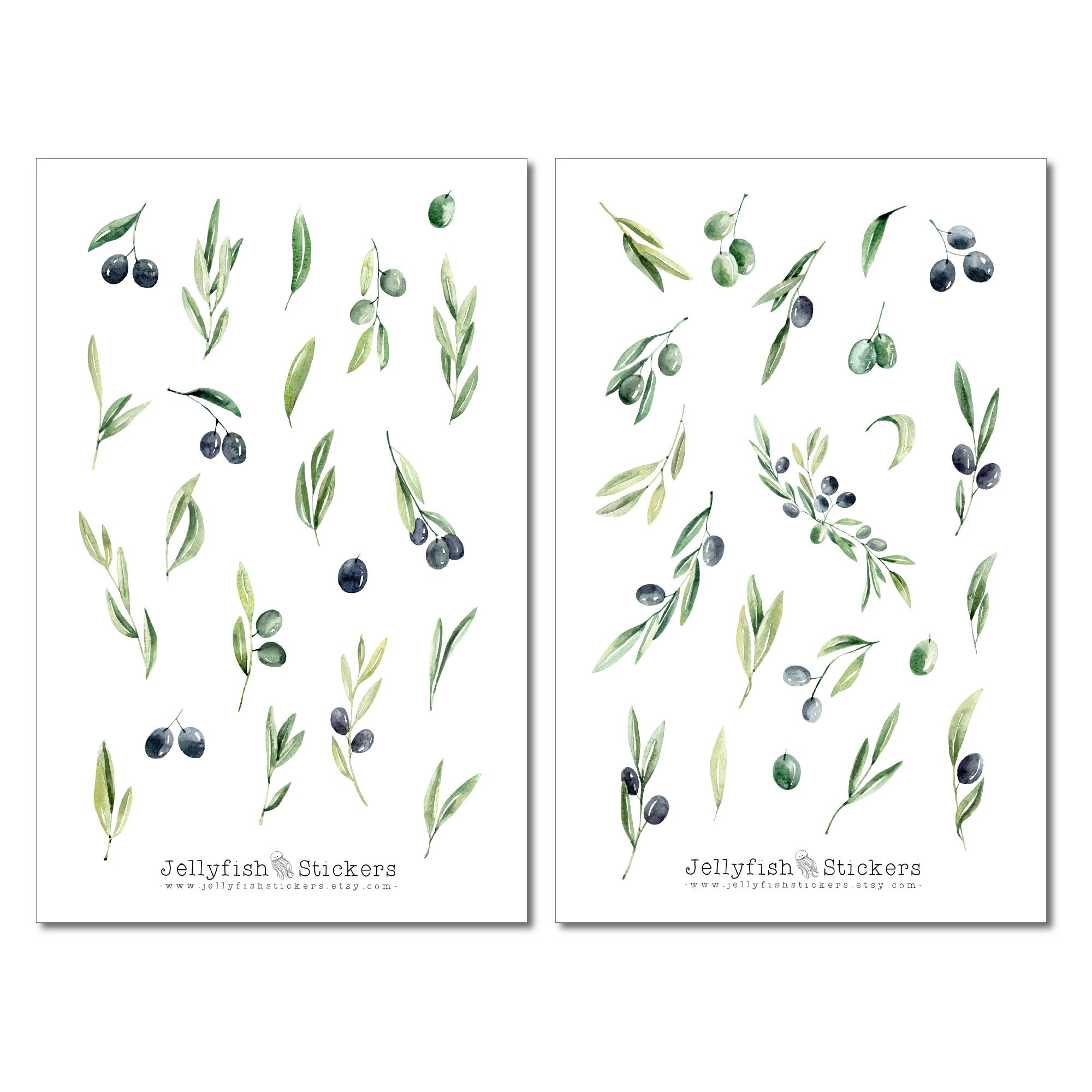 Olive Sticker Set - Floral Stickers, Journal Stickers, Planner Stickers ...