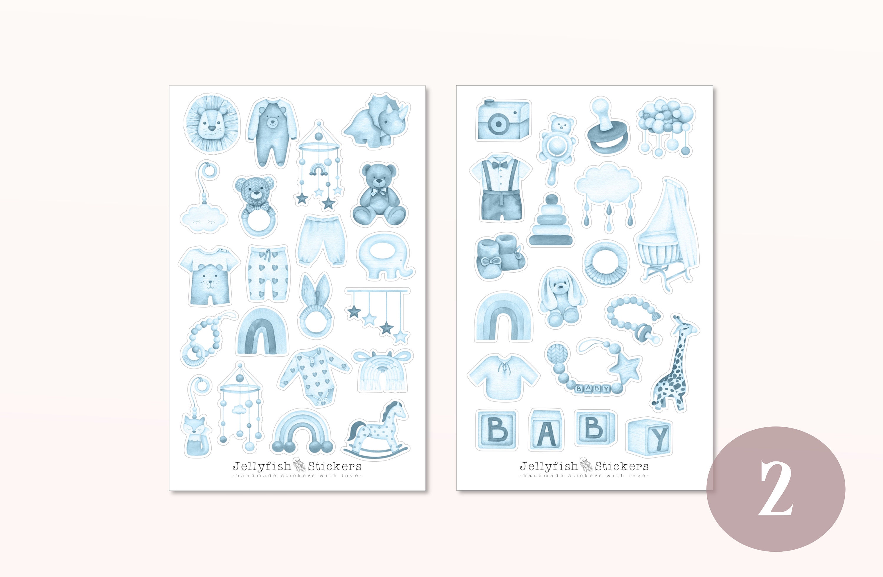 Baby Sticker Set - Journal Stickers, Birth Stickers, Girl, Boy, Baby ...