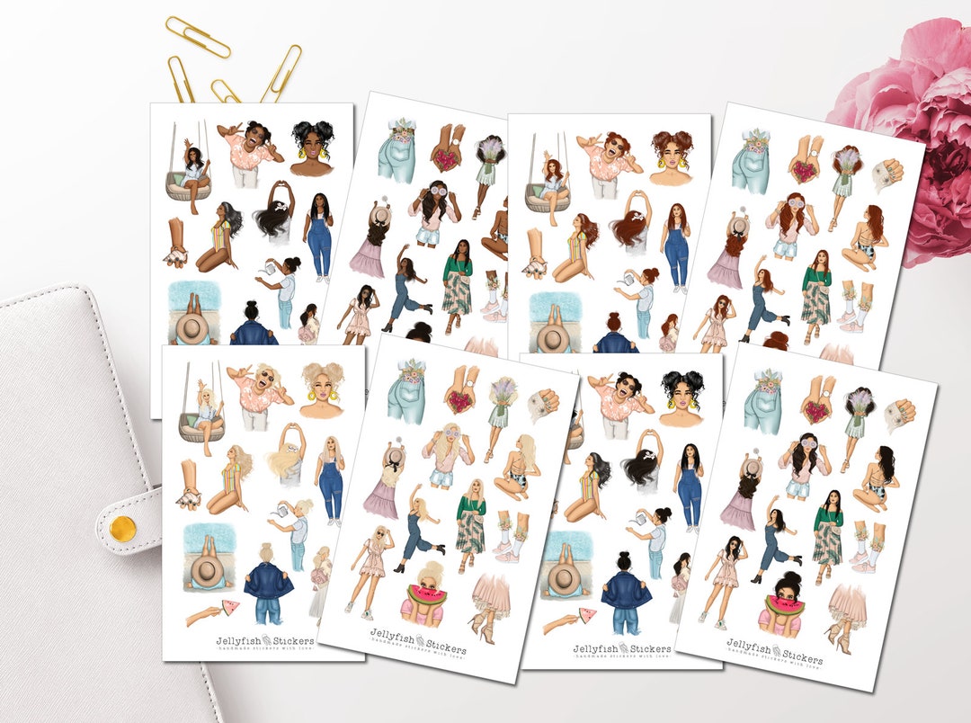 Spring & Summer Girls Collection Sticker Set - Stickers, Journal ...