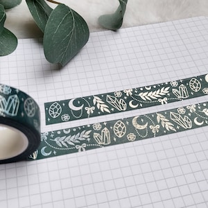 Washi Tape Magic - Zilver, Holografisch, Sterren, Maan, Kristal, Plant, Elementen, Heks