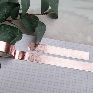 Washi Tape Rosegold - Rose, Rosa, einfarbig, Folie
