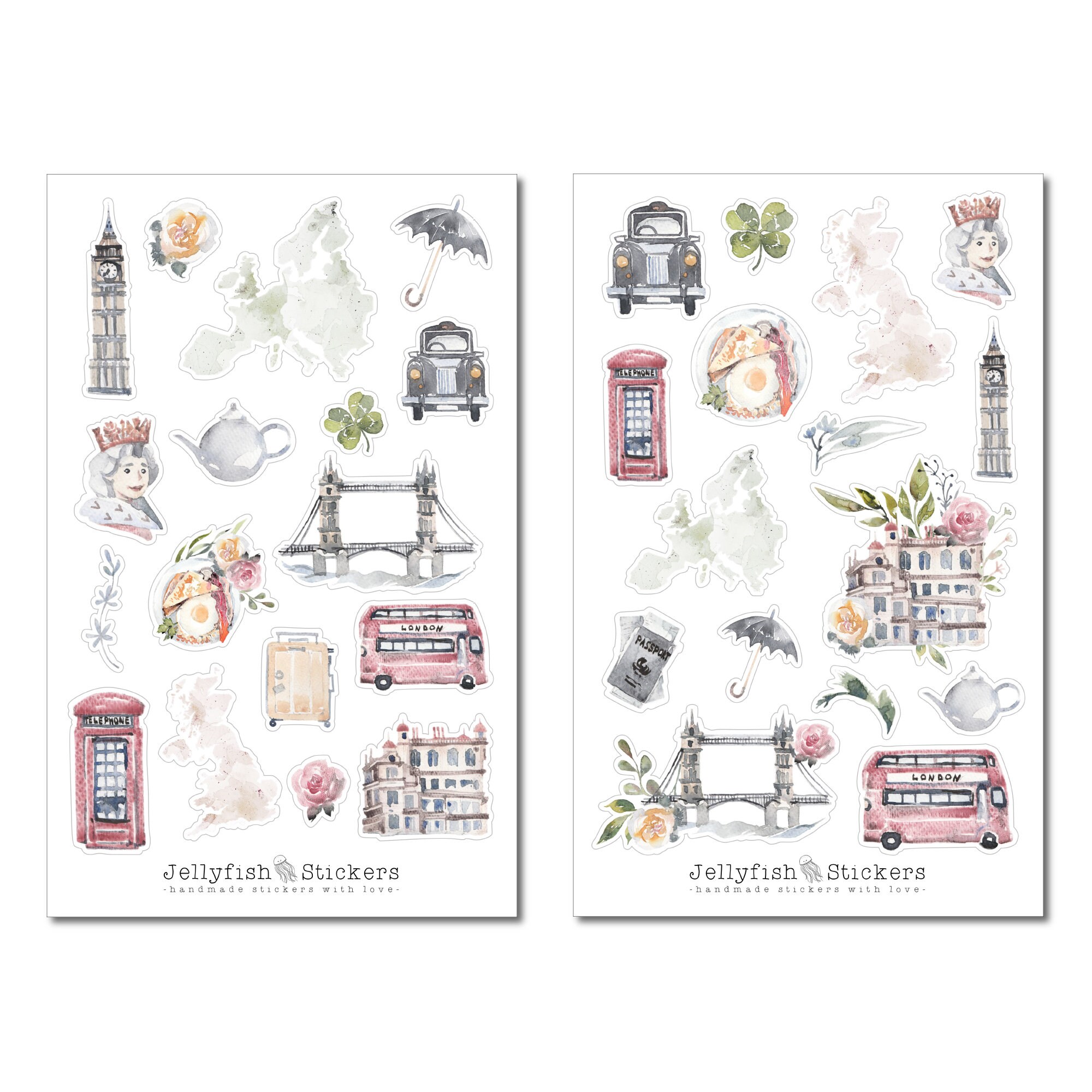 Stickers Englnd England Sticker Set - Stickers, Journal Stickers, Holiday Stickers ...
