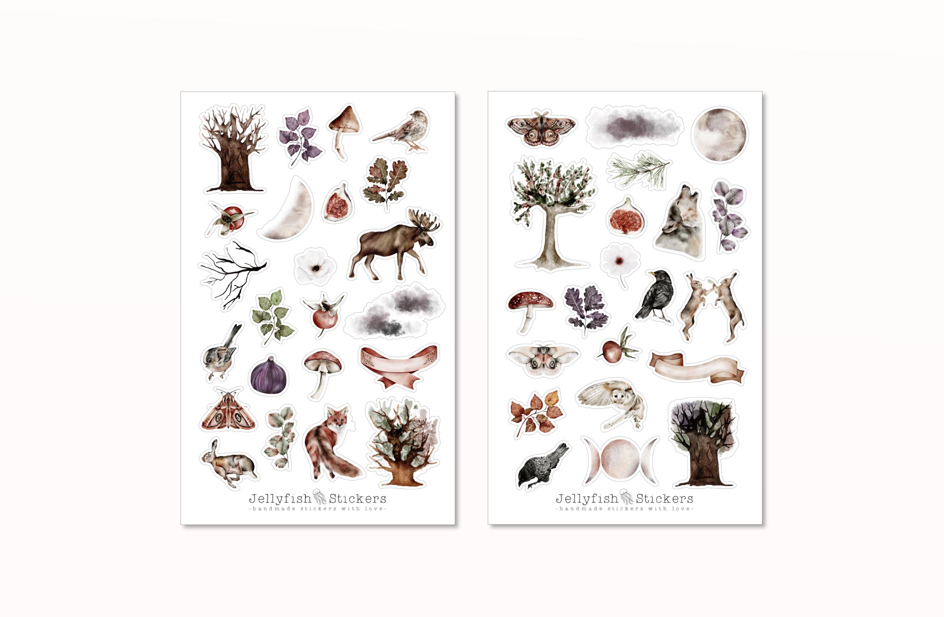 Woodland Animals Sticker Set - Journal Stickers, Planner Stickers ...