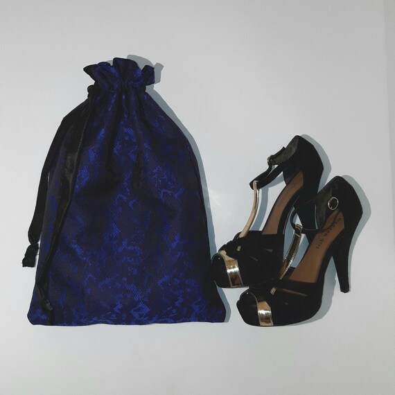 cobalt blue shoes and bag