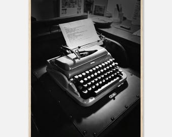 Vintage Typewriter Framed Print - Underwood Typewriter Art Print - Art for Writers