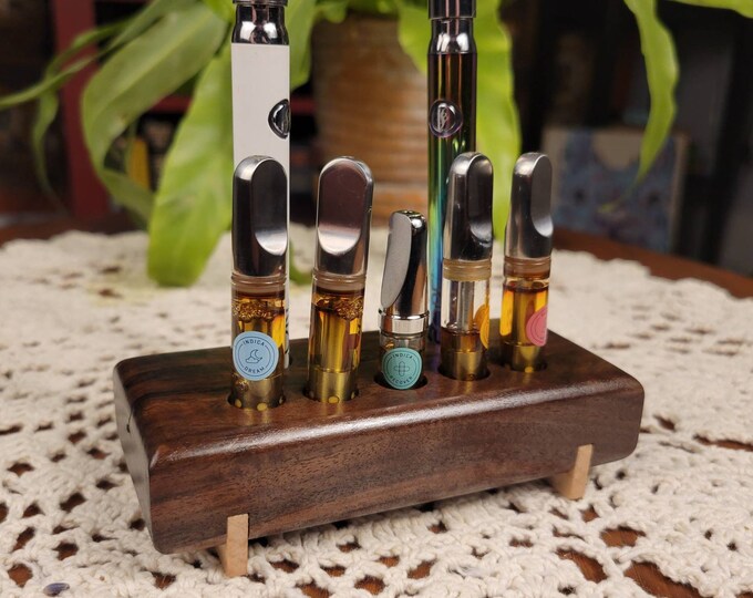 510 Vape Cartridge Holder Wooden Vape Holder Handmade From Walnut