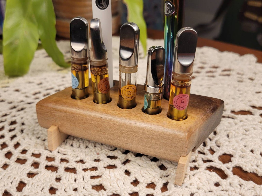 510 Vape Cartridge Holder Wooden Vape Holder Handmade From Etsy