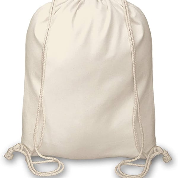 Pack of 1/3/5/10/25/50/100 Plain Natural Cotton Shopping School Bags Rucksacks Drawstring School Gym PE Book P E Eco Friendly Shoppers