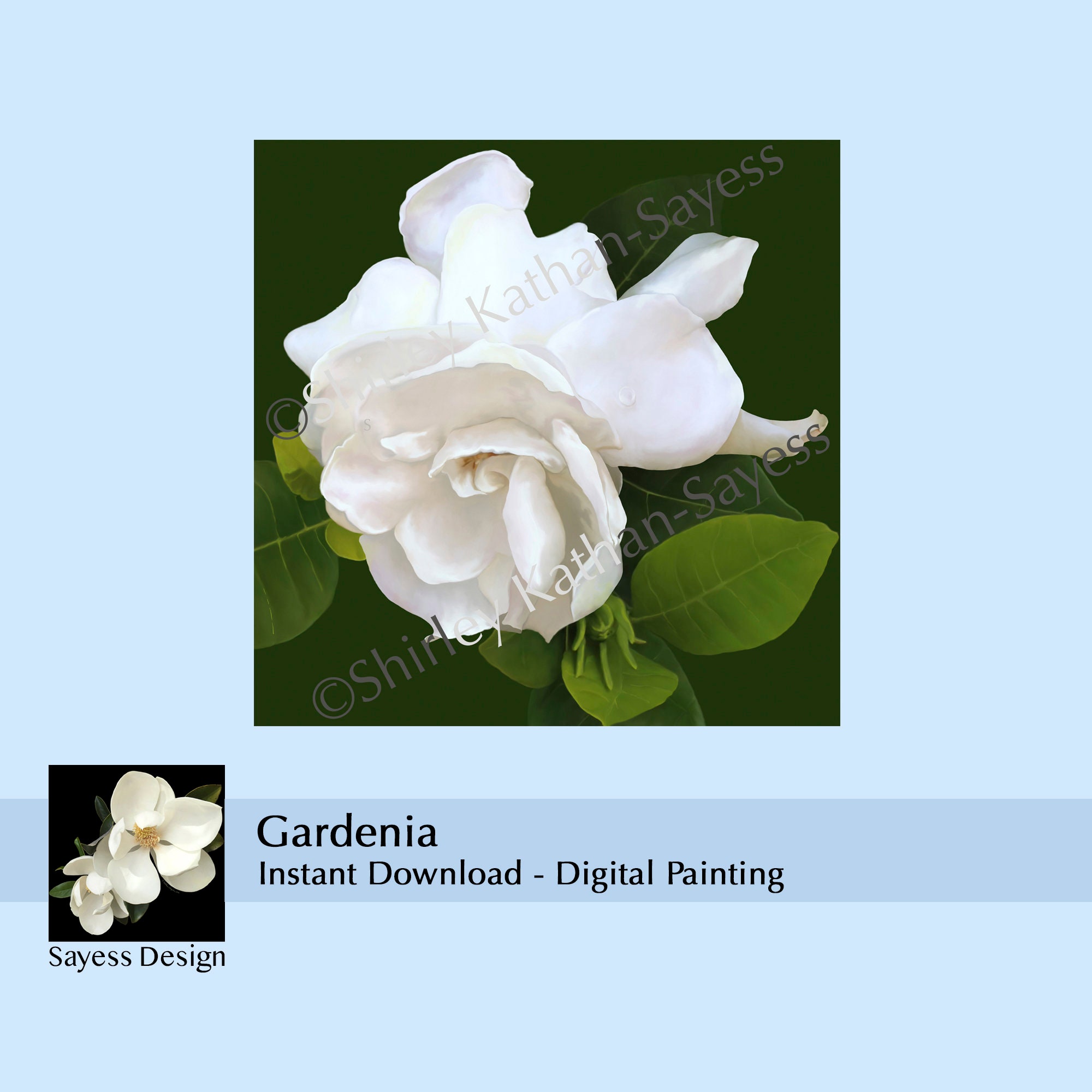 Realistic Gardenia - Etsy
