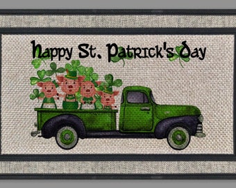 Happy St.Patricks Day Doormat, Cute doormat for St.Patricks Day, Shipping Included