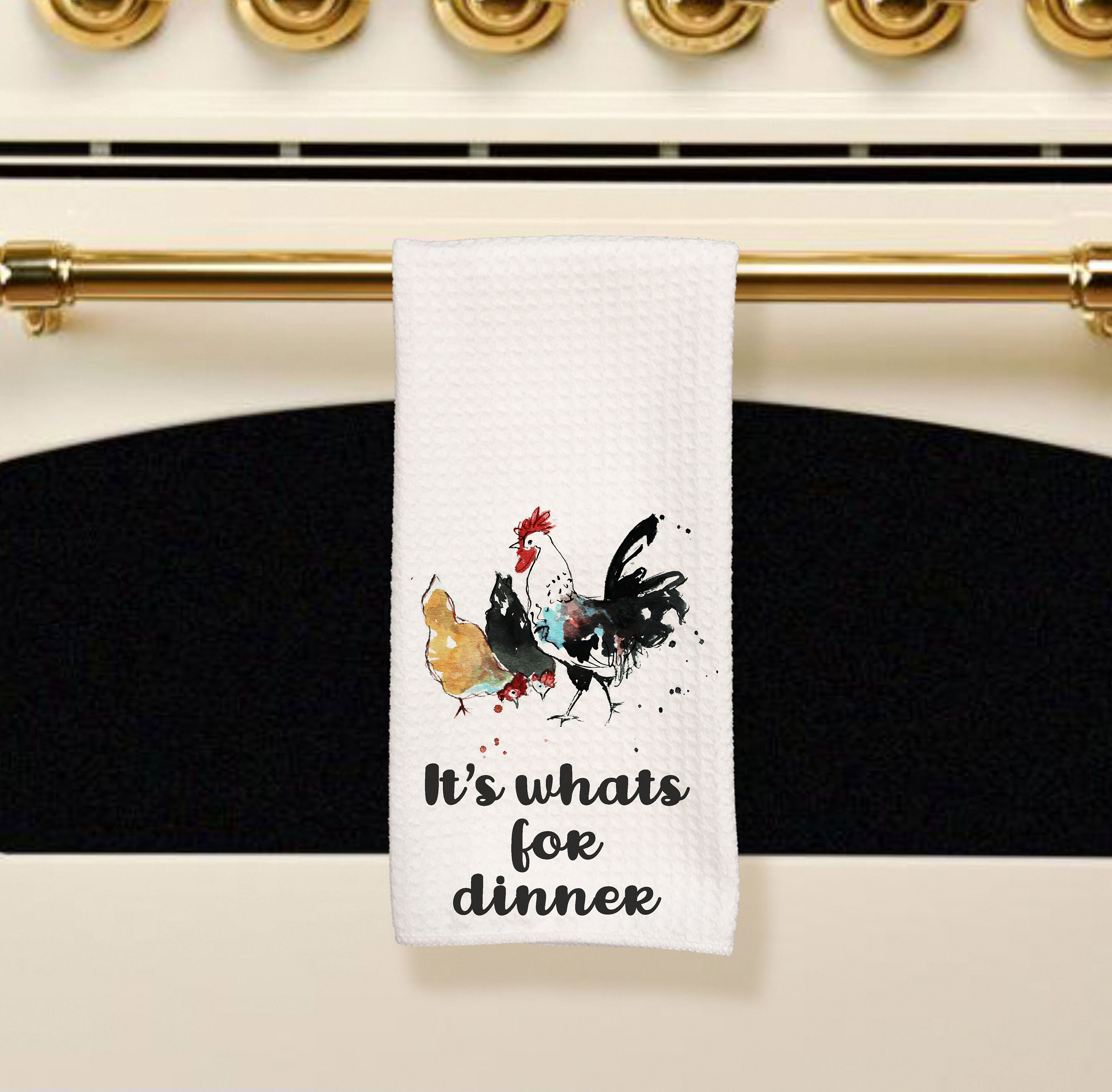 Funny Kitchen Dish Towel Chicken It S Whats For Dinner Etsy