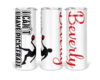 I can't, I have Pickle Ball personalized tumbler, Stainless steel double wall, beverage bottle, 20 or 30 ounce, and matching sport towel