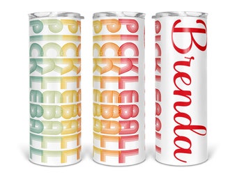 Pickle Ball Echo personalized tumbler, Stainless steel double wall, large Beverage bottle,  water bottle, and matching sport towel