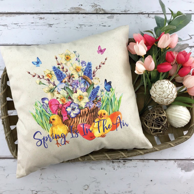 linen pillow cover Spring is in the air