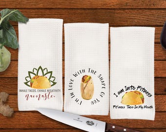 Funny Taco Dish Towel Set, Hostess Gift (3 per set)