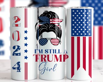 Trump Girl 2024  tumbler, 47, Trump 2024, Trump Vance 2024 stainless skinny tumbler, Make America Great Again,