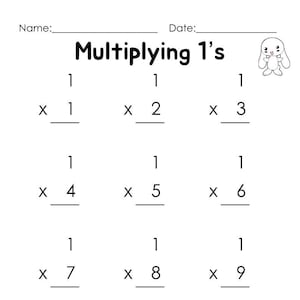 Printable Multiplication Worksheets: Times Tables 1-12 (PDF)