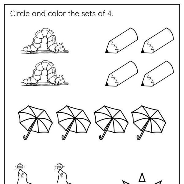 20 Printable Numbers 1-5 Counting, Tracing Worksheets for Preschool Kindergarten Homeschool Busy Book Handwriting Numbers and Counting