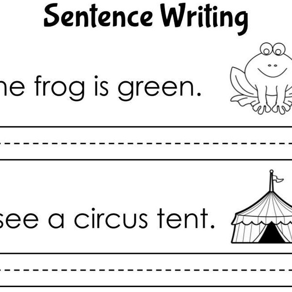 20 Printable Sentence Writing Worksheets, Simple Sentences,writing Sentences Activity ...