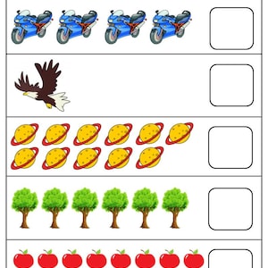 Counting Objects 1-20 Worksheet: Homeschool Kindergarten (PDF Pattern ...