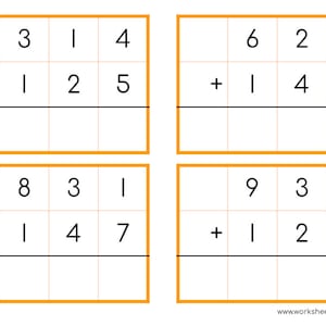 Addition, nombres à 3 chiffres, cartes éclair, cartes à tâches, regroupement et regroupement de sommes, centre de mathématiques, école à la maison